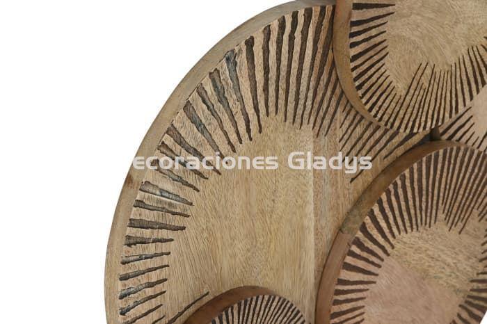 DECORACION PARED MANGO  CIRCULOS NATURAL - Imagen 2