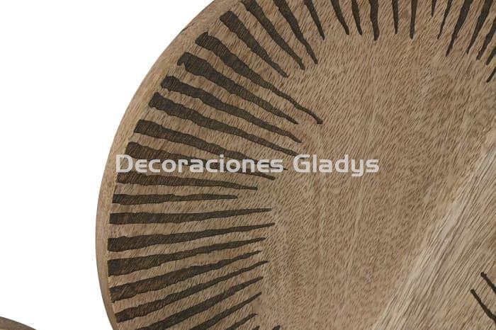 DECORACION PARED MANGO  CIRCULOS NATURAL - Imagen 3