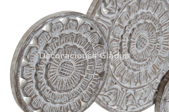 DECORACION PARED MANGO  CIRCULOS TALLADO - Imagen 2