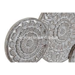 DECORACION PARED MANGO  CIRCULOS TALLADO - Imagen 2