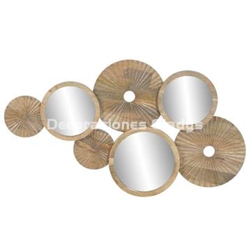 DECORACION PARED MANGO ESPEJO  NATURAL - Imagen 1