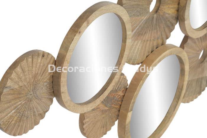 DECORACION PARED MANGO ESPEJO  NATURAL - Imagen 2