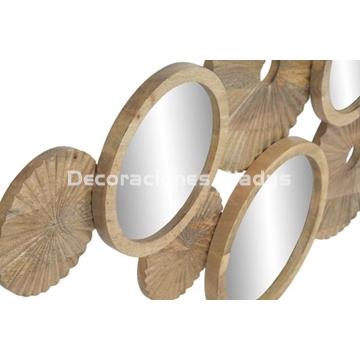 DECORACION PARED MANGO ESPEJO  NATURAL - Imagen 2