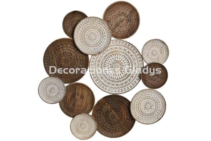 DECORACION PARED MANGO  MANDALAS DESGASTADO - Imagen 1
