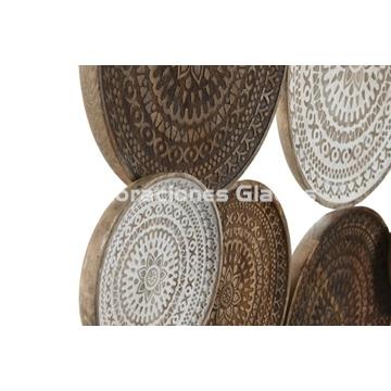 DECORACION PARED MANGO  MANDALAS DESGASTADO - Imagen 2