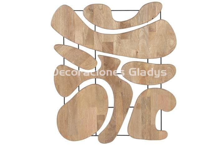 DECORACION PARED MANGO METAL  ABSTRACTO - Imagen 2