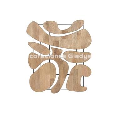 DECORACION PARED MANGO METAL  ABSTRACTO - Imagen 2