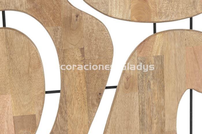 DECORACION PARED MANGO METAL  ABSTRACTO - Imagen 3