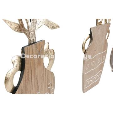 DECORACION PARED METAL  JARRON 4 SURT. - Imagen 2
