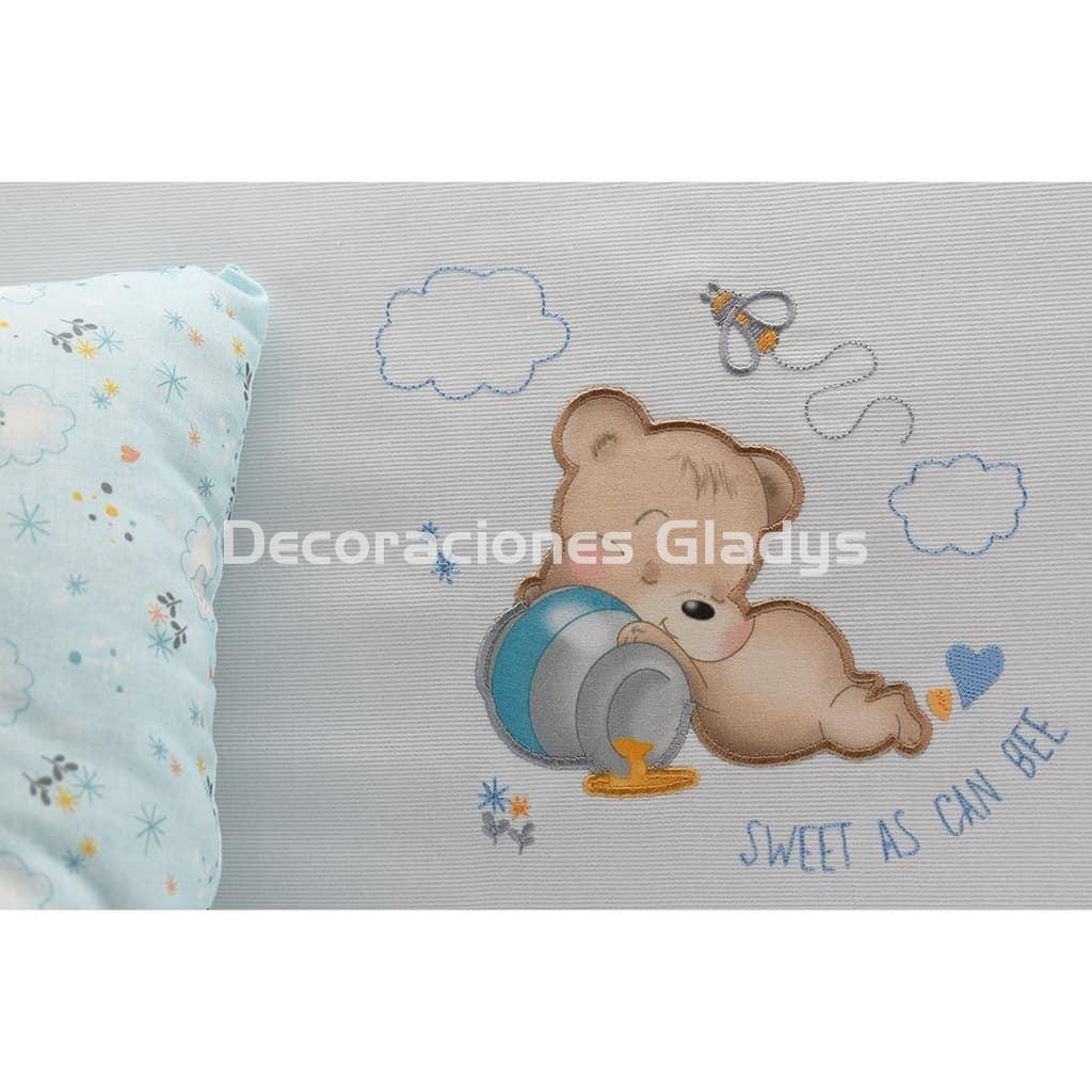 EDREDON CUNA 3PZS 292 AZUL VIDAL HOME BABY - Imagen 2