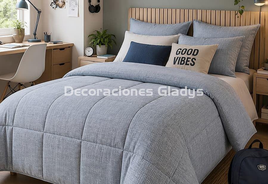 EDREDON DUVET KEILA AZUL - Imagen 1