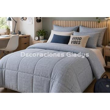 EDREDON DUVET KEILA AZUL - Imagen 1