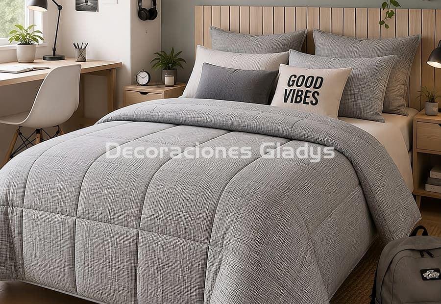 EDREDON DUVET KEILA GRIS - Imagen 1
