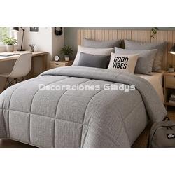 EDREDON DUVET KEILA GRIS - Imagen 1