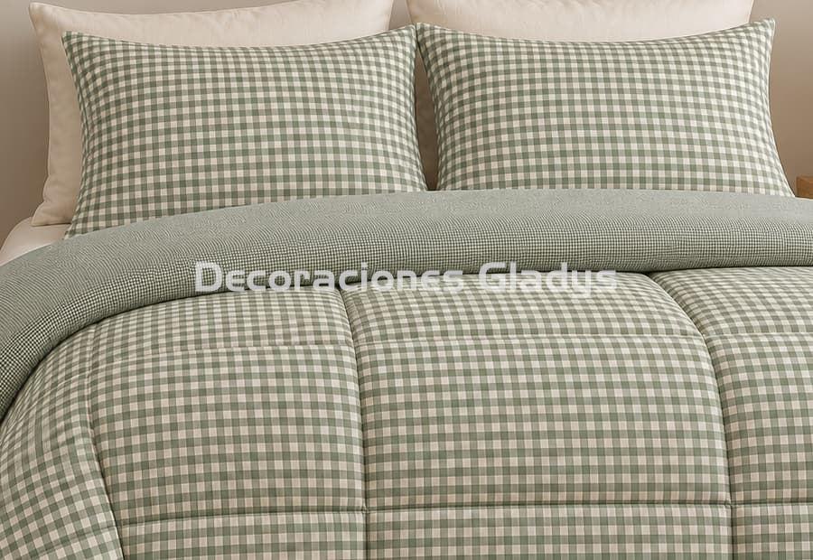 EDREDON DUVET LARISSA VERDE - Imagen 1
