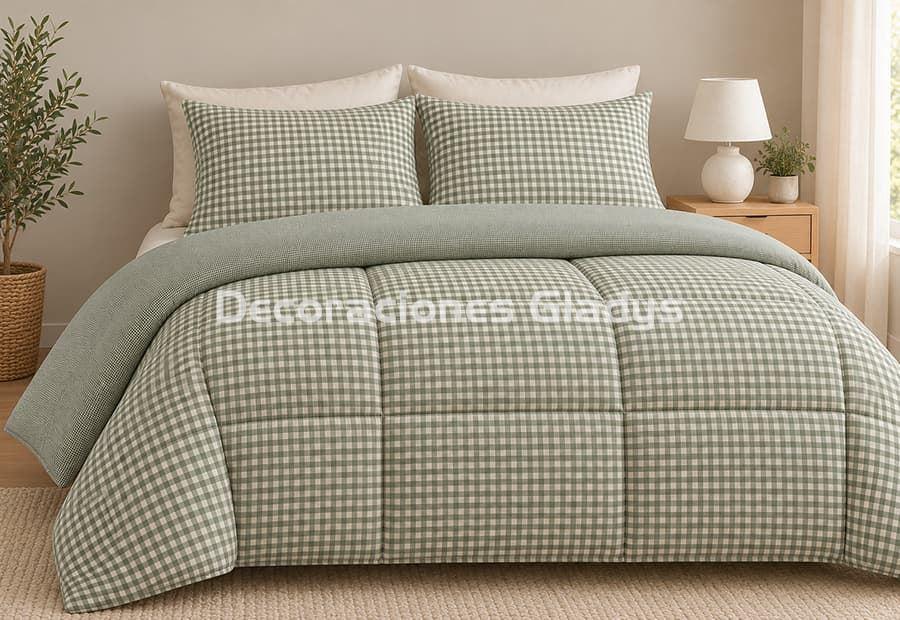 EDREDON DUVET LARISSA VERDE - Imagen 3