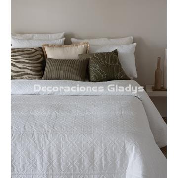 EDREDÓN JACQUARD MULA BLANCO - Imagen 2