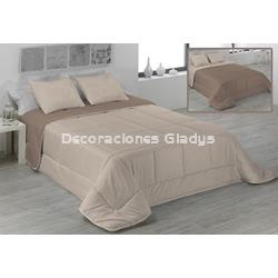 EDREDON NORDICO BICOLOR ARENA-AVELLANA - Imagen 1