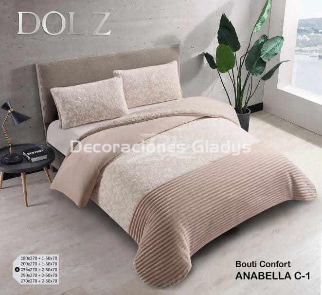 EDREDON SHERPA ANABELLA BEIGE - Imagen 1