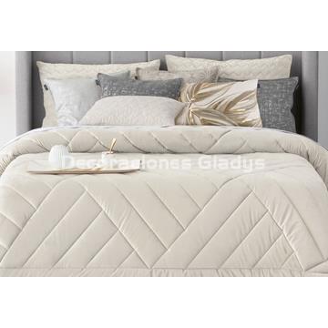 EDREDON TERCIOPELO DUAL BEIG - Imagen 2