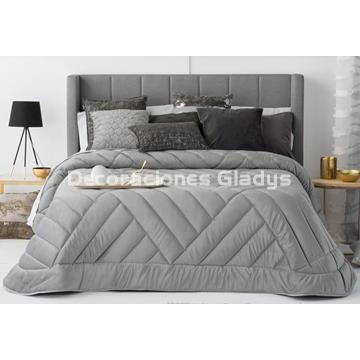 EDREDON TERCIOPELO DUAL GRIS - Imagen 1