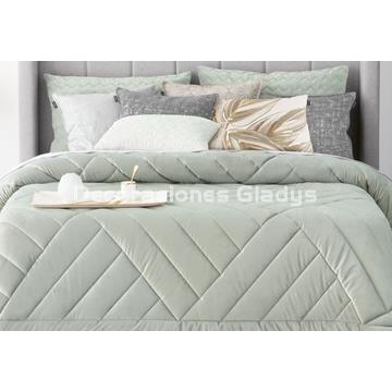 EDREDON TERCIOPELO DUAL VERDE - Imagen 2