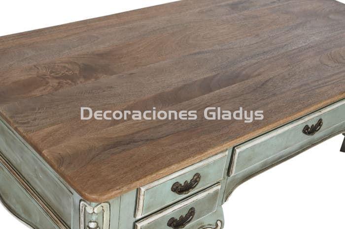 ESCRITORIO MADERA MACIZA  DECAPE VERDE - Imagen 2