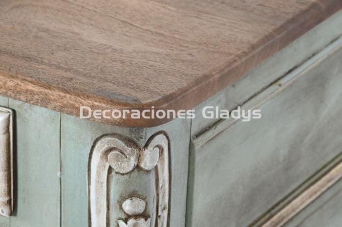 ESCRITORIO MADERA MACIZA  DECAPE VERDE - Imagen 3