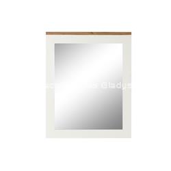 ESPEJO MANGO ACACIA  BLANCO - Imagen 1