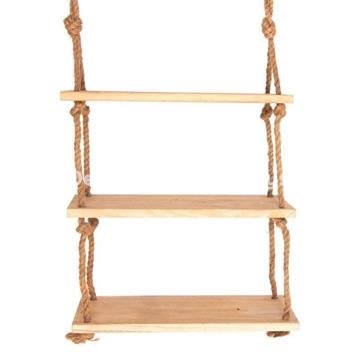 ESTANTERIA 3 ESTANTES MADERA Y YUTE - Imagen 1