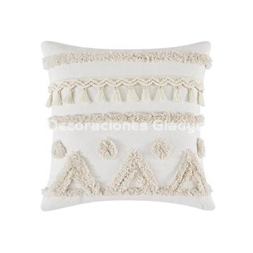 FUNDA COJIN BOHO FLECOS - Imagen 2