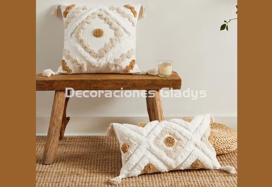FUNDA COJIN BOHO ROMBOS - Imagen 1
