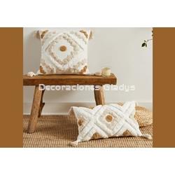 FUNDA COJIN BOHO ROMBOS - Imagen 1