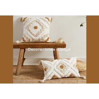FUNDA COJIN BOHO ROMBOS - Imagen 1
