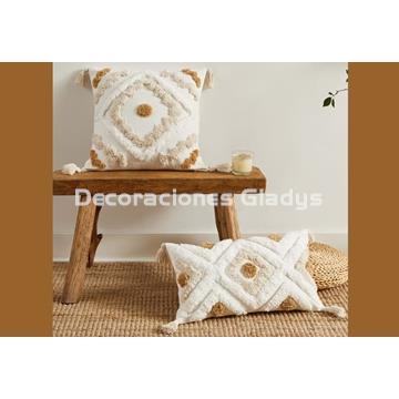FUNDA COJIN BOHO ROMBOS - Imagen 1