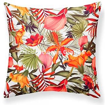 FUNDA DE COJÍN GENE FLOWERS NARANJA MARCAVI - Imagen 1
