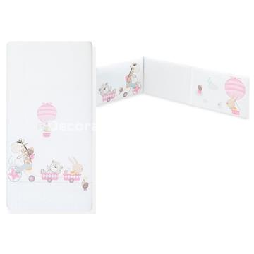 FUNDA NORDICA +RELLENO NORDICO+ CHICHONERA JIRAFA ROSA - Imagen 1