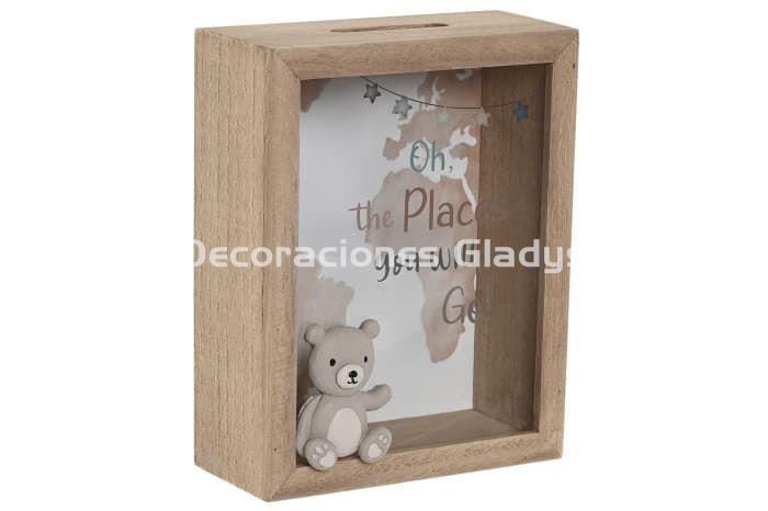 HUCHA MDF CRISTAL BEIGE - Imagen 1