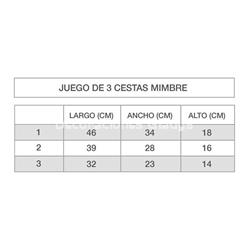 JGO. 3 CESTAS MIMBRE LAVANDA - Imagen 2