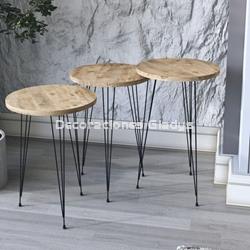 JUEGO DE 3 MESAS AUXILIARES -KIT - Imagen 2