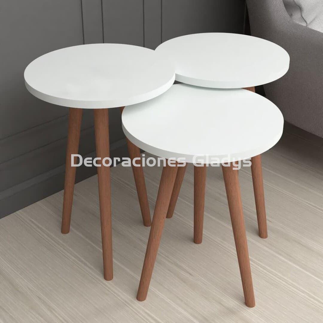 JUEGO DE 3 MESAS AUXILIARES -KIT - Imagen 1