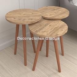 JUEGO DE 3 MESAS AUXILIARES -KIT - Imagen 1