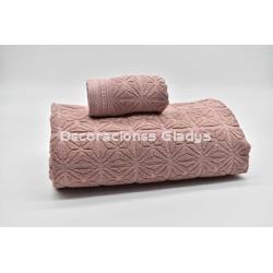 JUEGO DE 3 TOALLAS T1662C ROSA - Imagen 1
