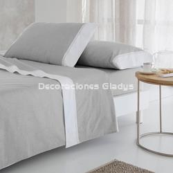 JUEGO DE SABANAS  LETI GRIS - Imagen 1