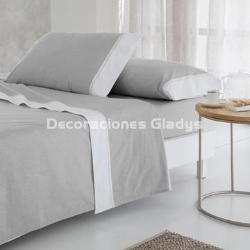 JUEGO DE SABANAS  LETI GRIS - Imagen 1