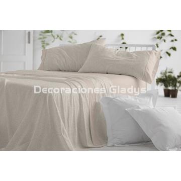 JUEGO DE SABANAS TELA 047 ARENA - Imagen 1