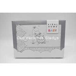 JUEGO DE SABANAS TELA 289 BLANCO/GRIS - Imagen 1