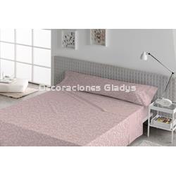 JUEGO DE SABANAS TELA ANDIA ROSA PALO - Imagen 1