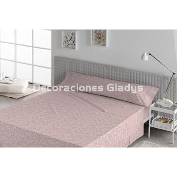 JUEGO DE SABANAS TELA ANDIA ROSA PALO - Imagen 1