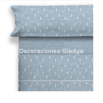 JUEGO DE SABANAS TELA BIRAM AZUL - Imagen 1